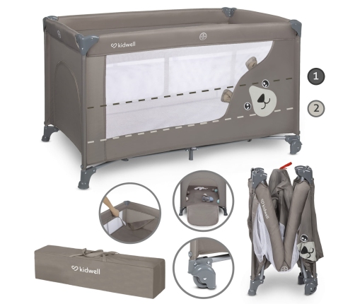 Детская дорожная кроватка Kidwell BLISSY DUO Beige
