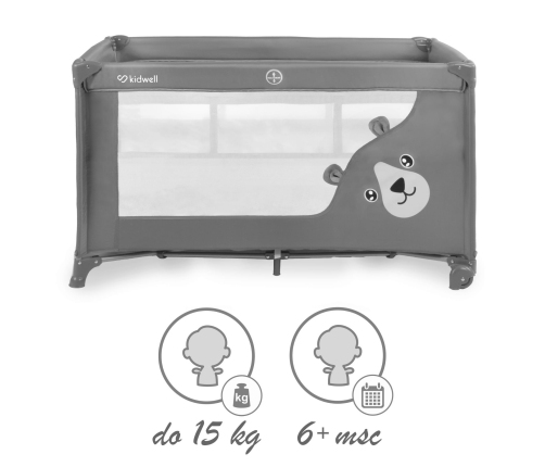 Детская дорожная кроватка Kidwell BLISSY DUO Gray