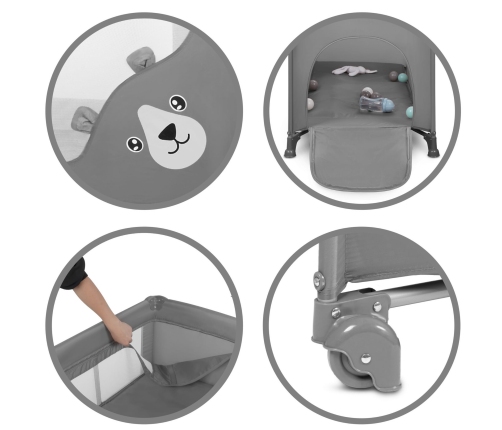 Детская дорожная кроватка Kidwell BLISSY DUO Gray