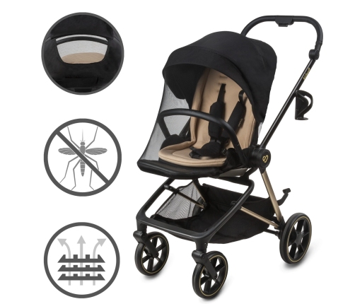 Kidwell VELMONT Black/Beige Bērnu ratiņi 2in1