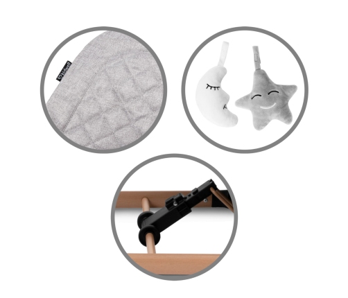 Кресло-качалка Kidwell LARO Full Grey/Wooden