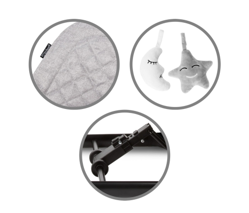 Кресло-качалка Kidwell LARO Full Grey/Black