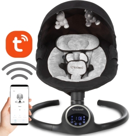 Кресло-качалка Kidwell REVE Black/Silver 2in1