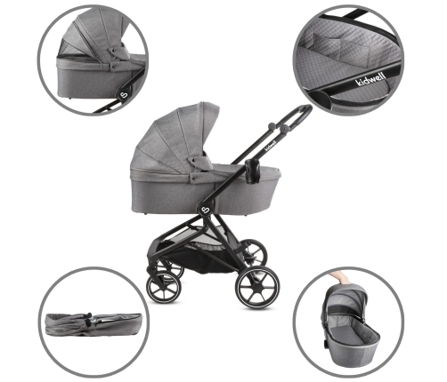 Kidwell VELMONT Gray Детская коляска 2 в 1
