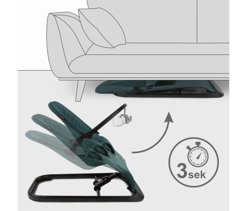 Кресло-качалка Kidwell LARO Green/Black