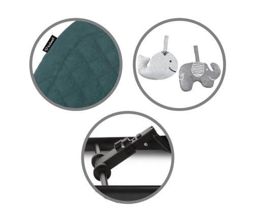 Кресло-качалка Kidwell LARO Green/Black