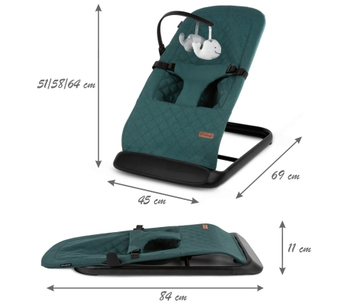 Кресло-качалка Kidwell LARO Green/Black