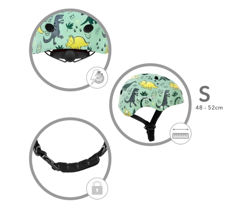 Bērnu ķivere Kidwell ORIX Plus Dino S