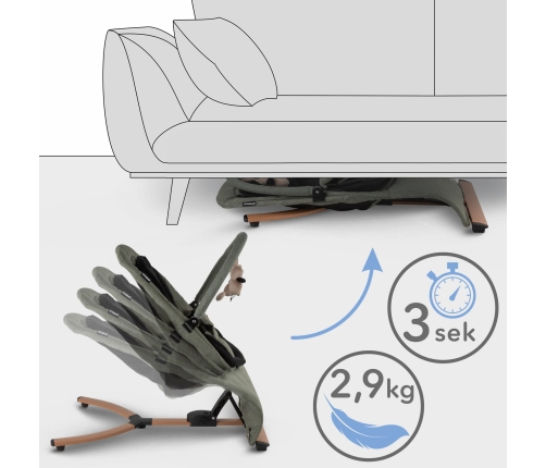 Кресло-качалка Kidwell RUBI Green/Black