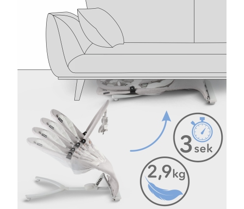 Кресло-качалка Kidwell RUBI Gray/White