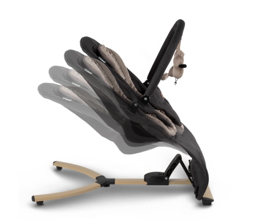 Šūpuļkrēsliņš Kidwell RUBI Black/Gold