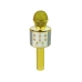 Wireless Microphone USB Speaker Karaoke Recording Model WS-858 Gold