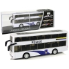 White Double-decker Police Bus with Pull Down Sound White Double-decker Police Bus with Pull Down Sound