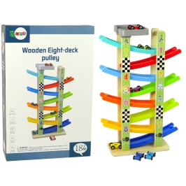 Wooden Slide Car Track 8 floors Cars Wooden Slide Car Track 8 floors Cars