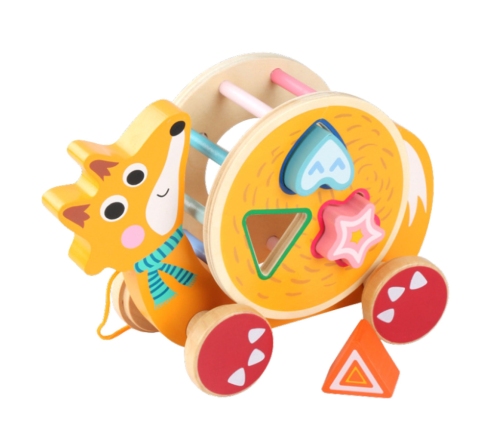 Turtle On Wheels Wooden Block Sorter