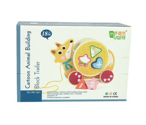 Turtle On Wheels Wooden Block Sorter