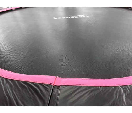 Batuts ar drošības tīklu un kāpnēm 488 cm (16ft) LEAN Sport Max Black-Pink