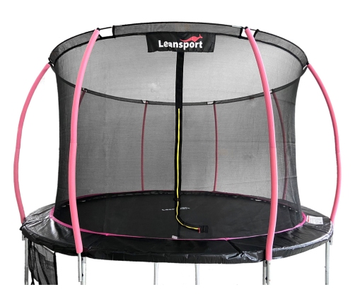 Batuts ar drošības tīklu un kāpnēm 488 cm (16ft) LEAN Sport Max Black-Pink