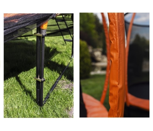 Batuts ar drošības tīklu un kāpnēm 244 cm (8ft) LEAN SPORT BEST Orange