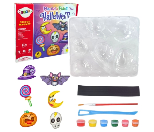 DIY Halloween Magnets Plaster Casts Pumpkin Kit