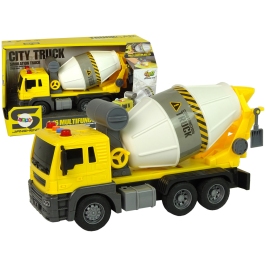 Concrete Mixer Yellow Rotating Bucket Sound Lights Concrete Mixer Yellow Rotating Bucket Sound Lights