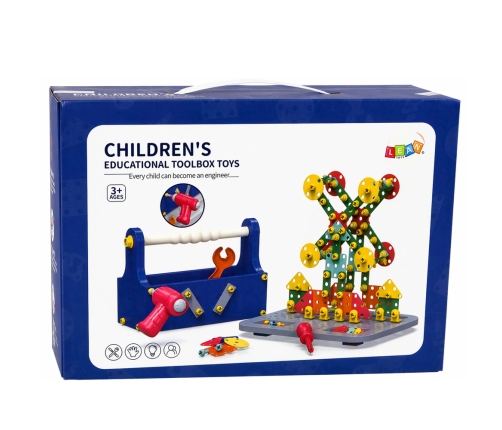 Building Blocks Set in Tool Box + Battery-driven screwdriver DIY TOOL BOX