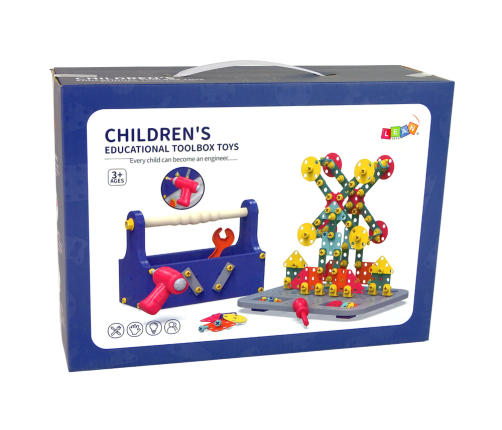 Building Blocks Set in Tool Box + Battery-driven screwdriver DIY TOOL BOX