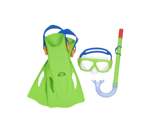 Diving Set Mask, Snorkel, Fins Green Bestway 25019