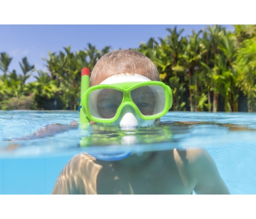 Diving Set Mask, Snorkel, Fins Green Bestway 25019