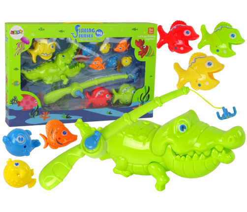 Large Fishing Set with fishing rod Let's Go Fishing ! 11 elements