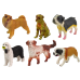 Set of Dog Figurines Dogs of Breeds 6 elements