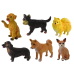 Set of 6 Figures  Purebred Dogs  Famous Dog of the World