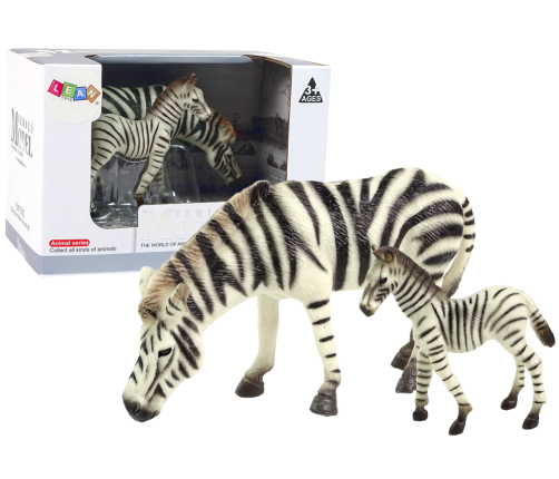 Set of 2 Figures Zebra with young Animals of the World
