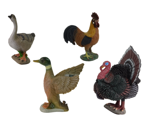 Large Farm Animals Figure Set Farmer with wheelbarrow and farmyard 11 Pcs