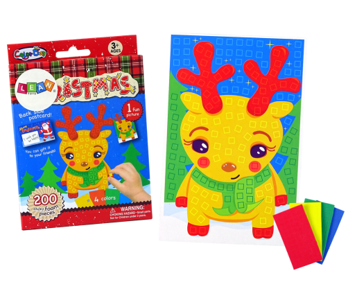 DIY Coloured Mosaic Christmas Reindeer Patching Set