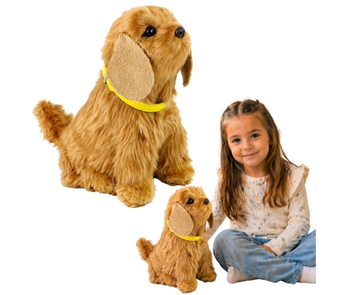 Interactive Plush Dog Soft fur Cocker Spaniel breed  Stroke its head and learn its functions