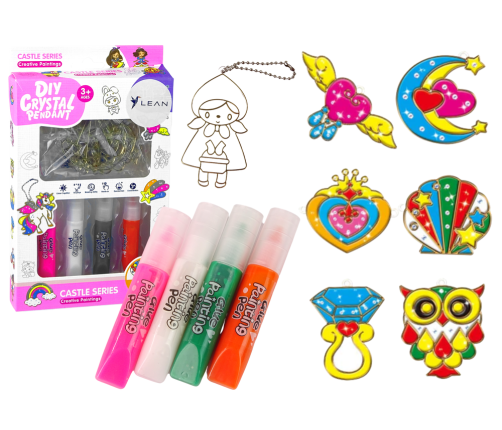 Stained Glass Painting Pendants Solidifying Paint 6 pcs.