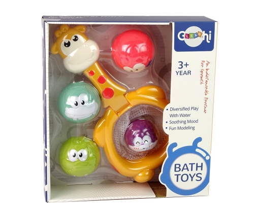 Bath Toy Mini Basketball Giraffe Rubber Balls