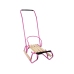 Metal Sled with Push Bar Backrest Strap Pink