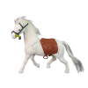 White Saddle Horse Farm Figurine White Saddle Horse Farm Figurine