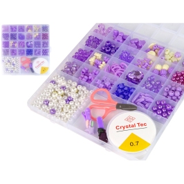 Jewellery Making Bead Set Purple Clips