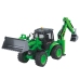 Remote Control Backhoe Loader RC Lights Sound Green Huina 1:14