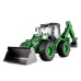 Remote Control Backhoe Loader RC Lights Sound Green Huina 1:14