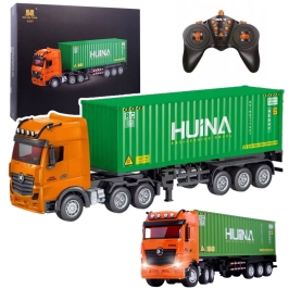 RC Remote Control Truck with Container HUINA Lights and Sounds 1:18