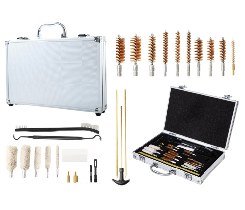 Набор для чистки оружия с 28 элементами в кейсе