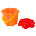 Set for Sand, Bucket, Strainer, Molds, 8 pieces, Colorful