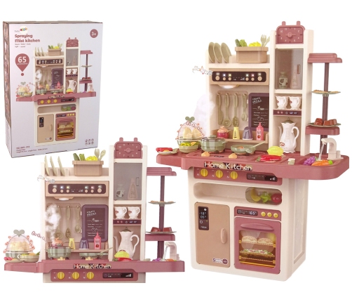 Children's Kitchen Water Steam Sound Lights Accessories 65 Pieces