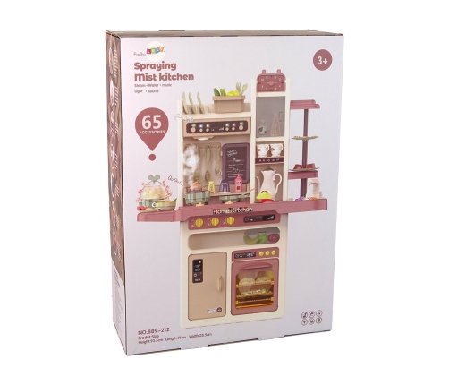 Children's Kitchen Water Steam Sound Lights Accessories 65 Pieces