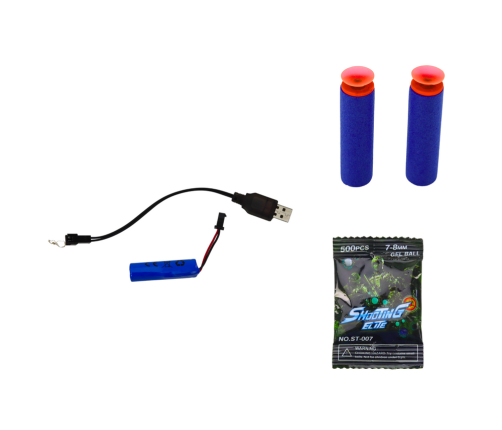 Electric Water Bullet Gun, 2in1 Arrows, Green