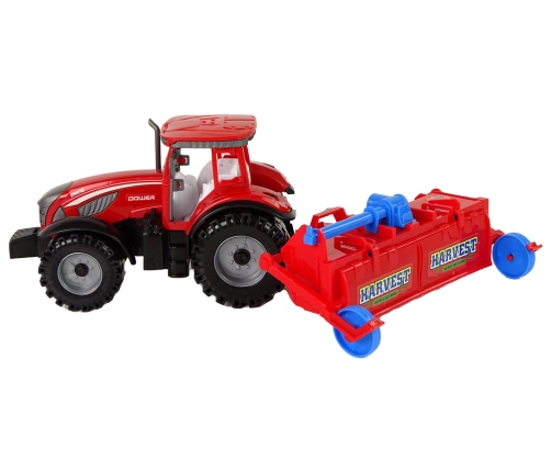 Red Tractor with Plough Friction Drive